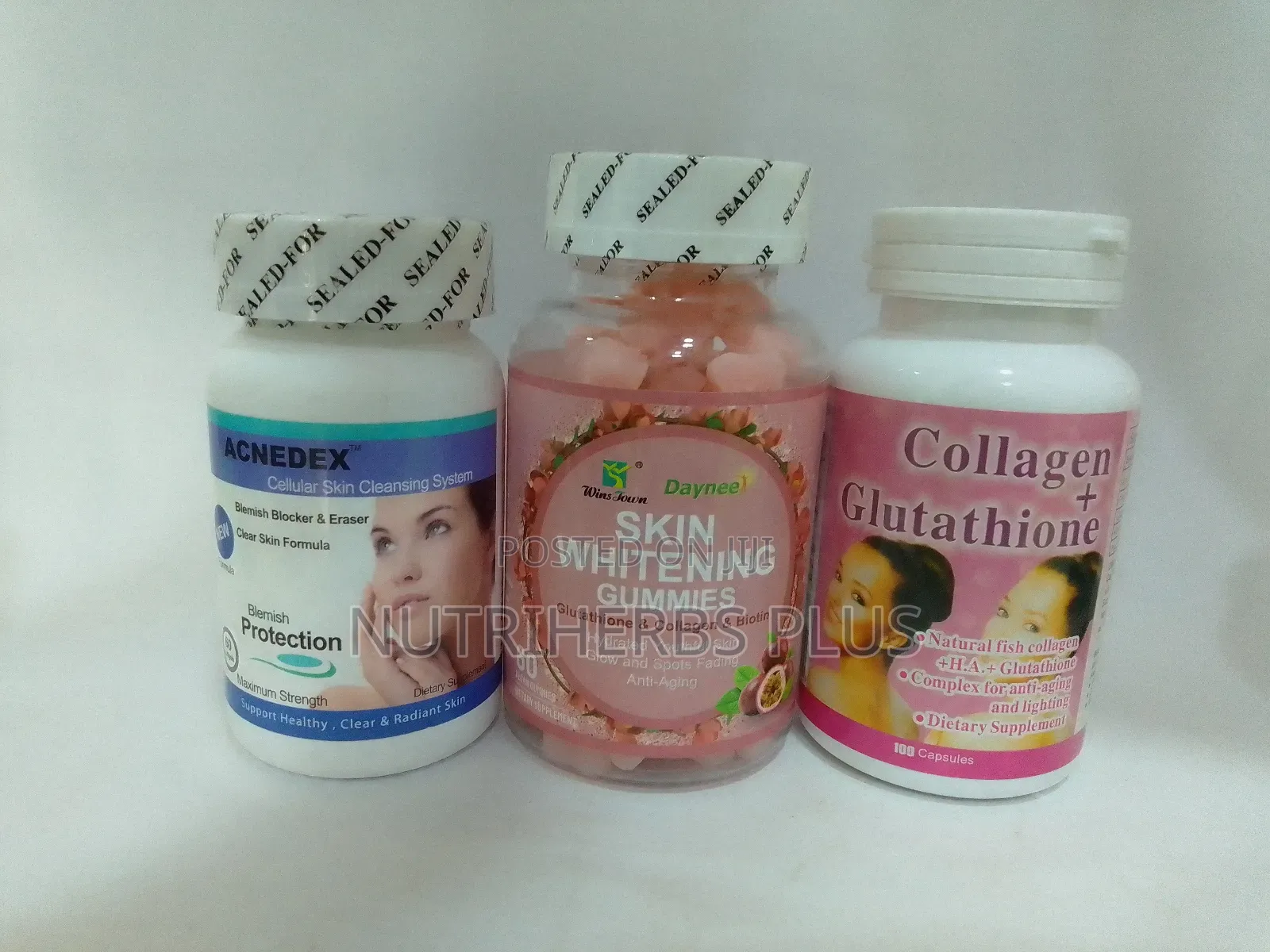 Acnedex+ Skin Whitening Gummies+ Collagen+ Glutathione