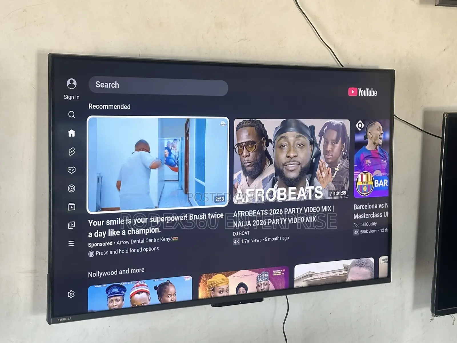 50-Inch Uhd Toshiba Frameless Smart Tv for Sale