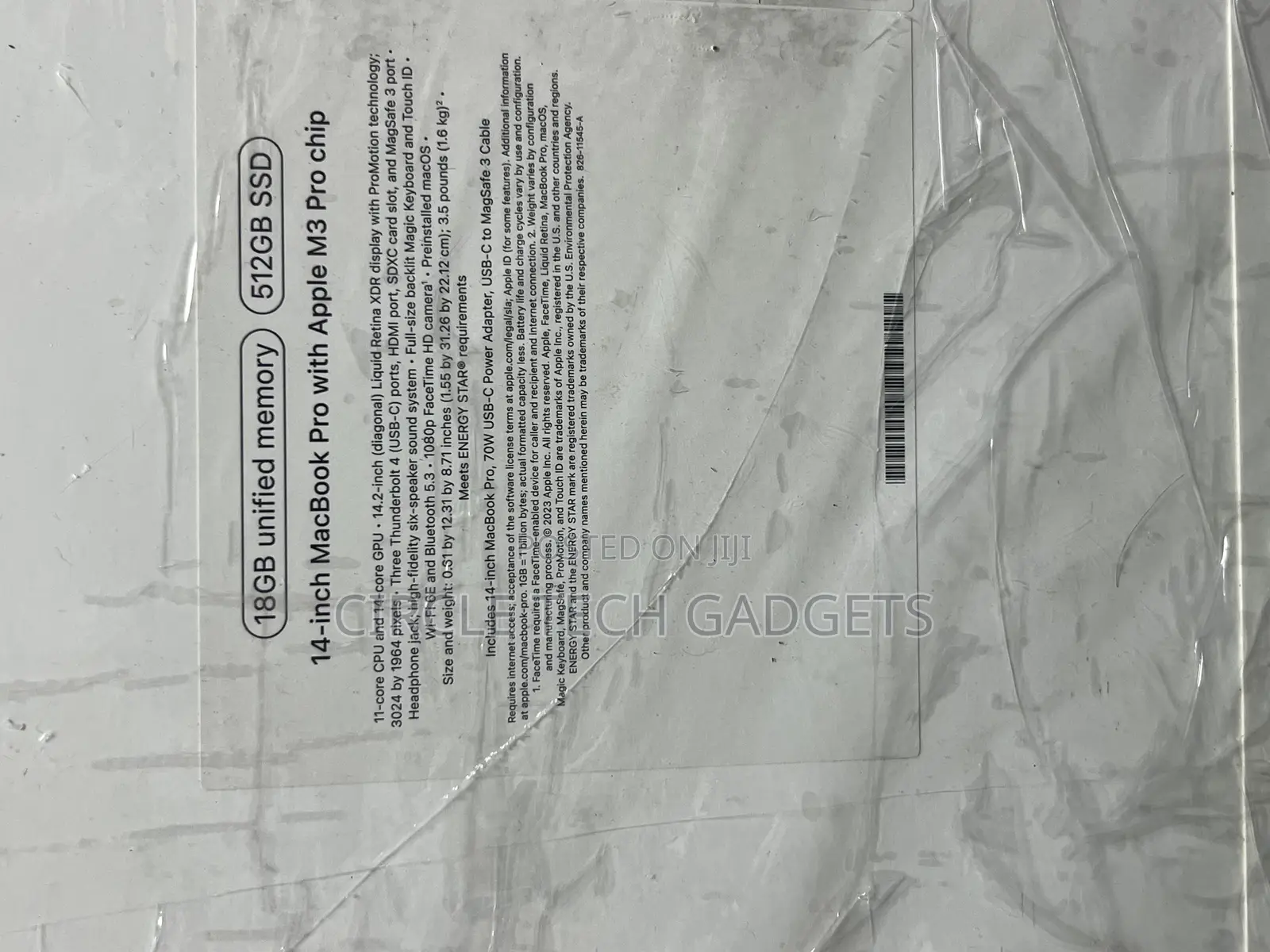 New Apple MacBook Pro 2023 M3 Pro 14-inch 18GB Apple M3 Pro SSD 512GB