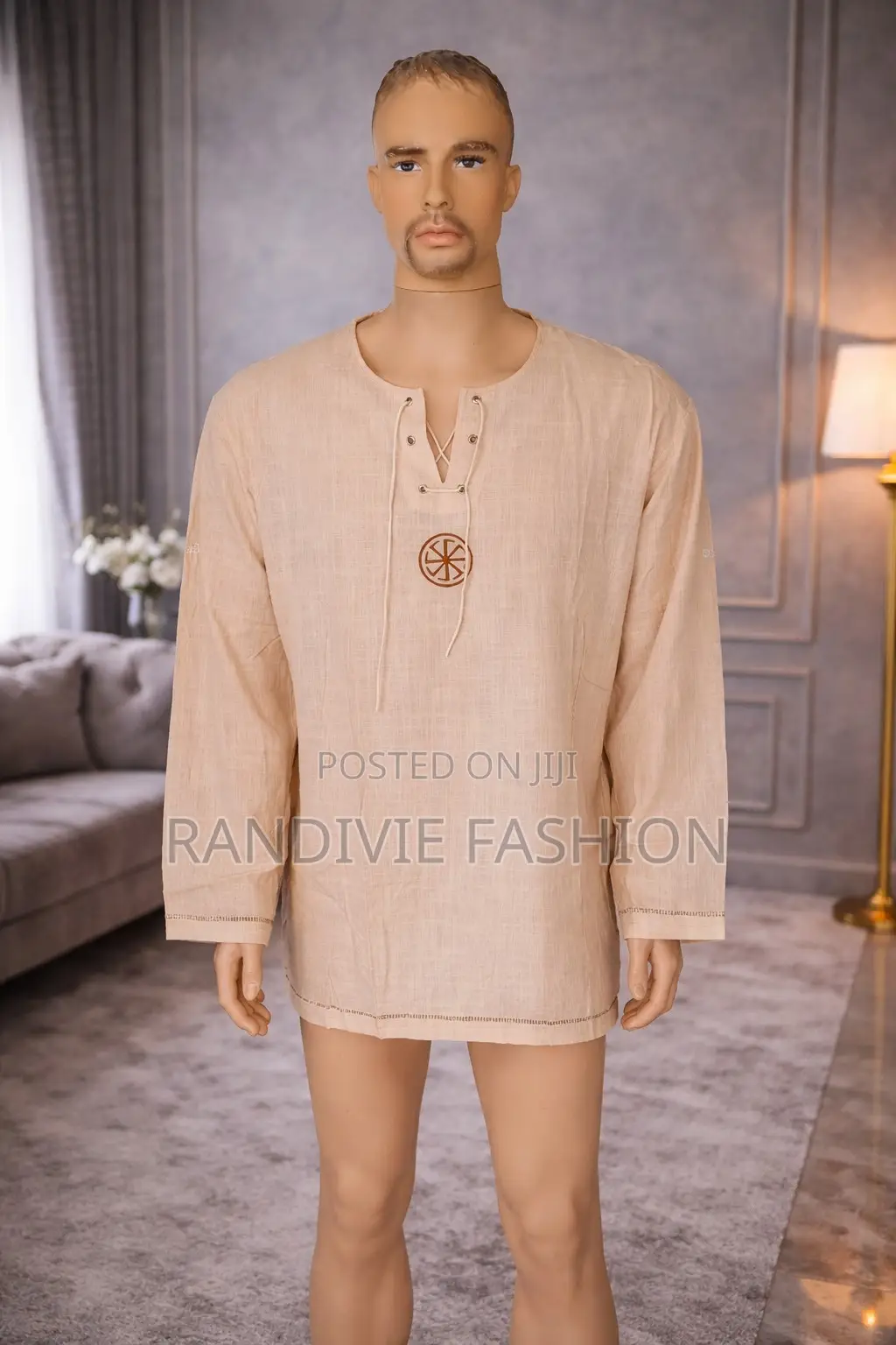 Boho Long Sleeves Shirt [Cream]