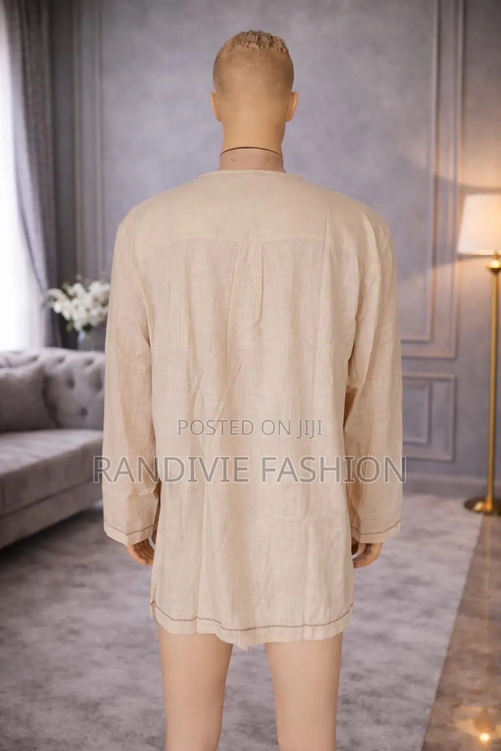 Boho Long Sleeves Shirt [Cream]