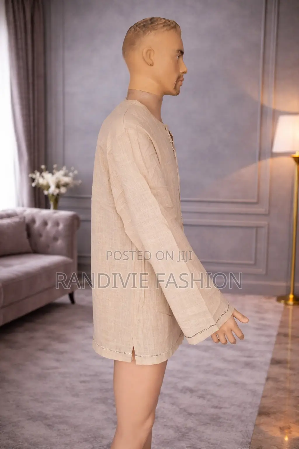 Boho Long Sleeves Shirt [Cream]