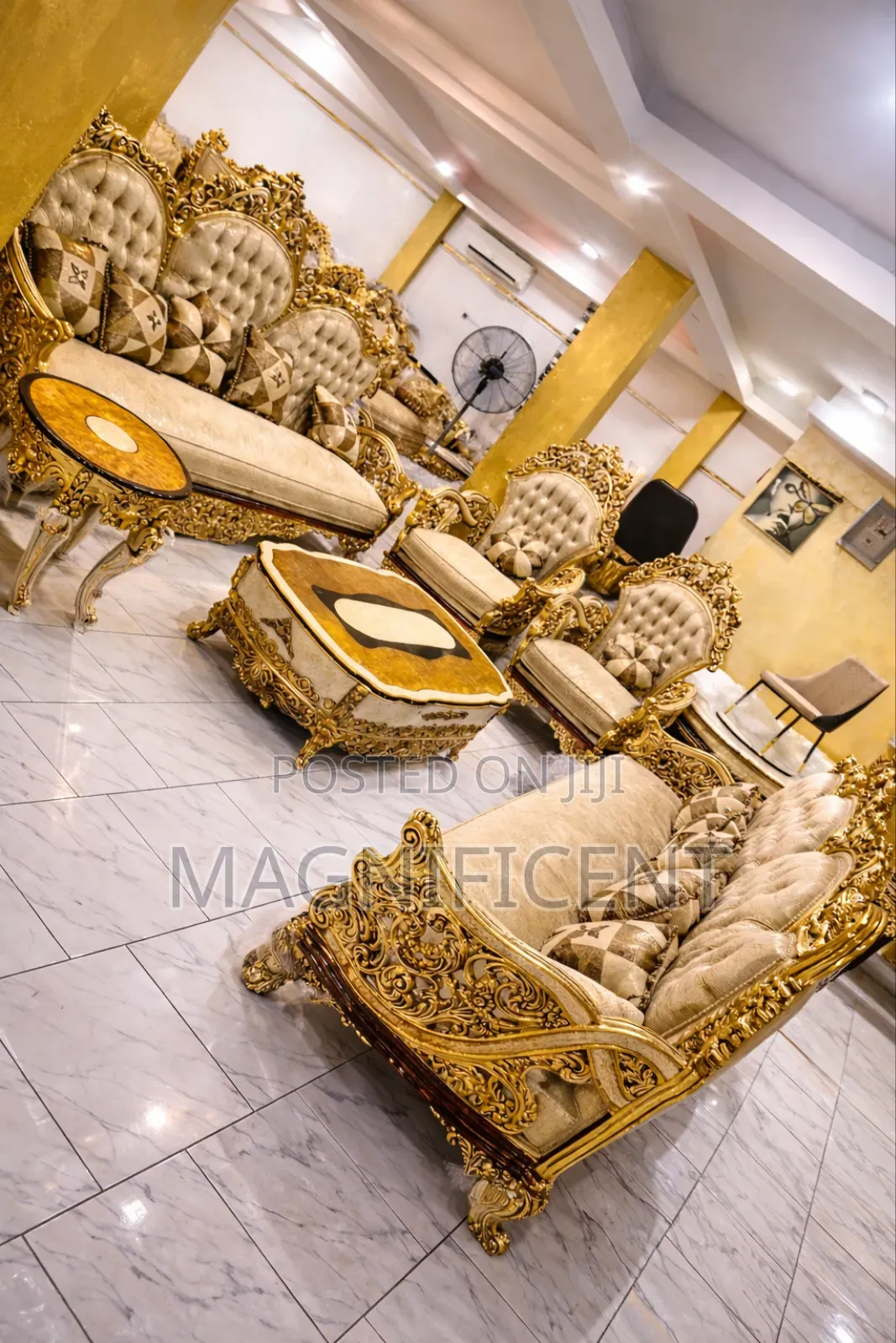 Premium Royal Palace Sofa Set (Ultra Luxury Gold Carved Design)