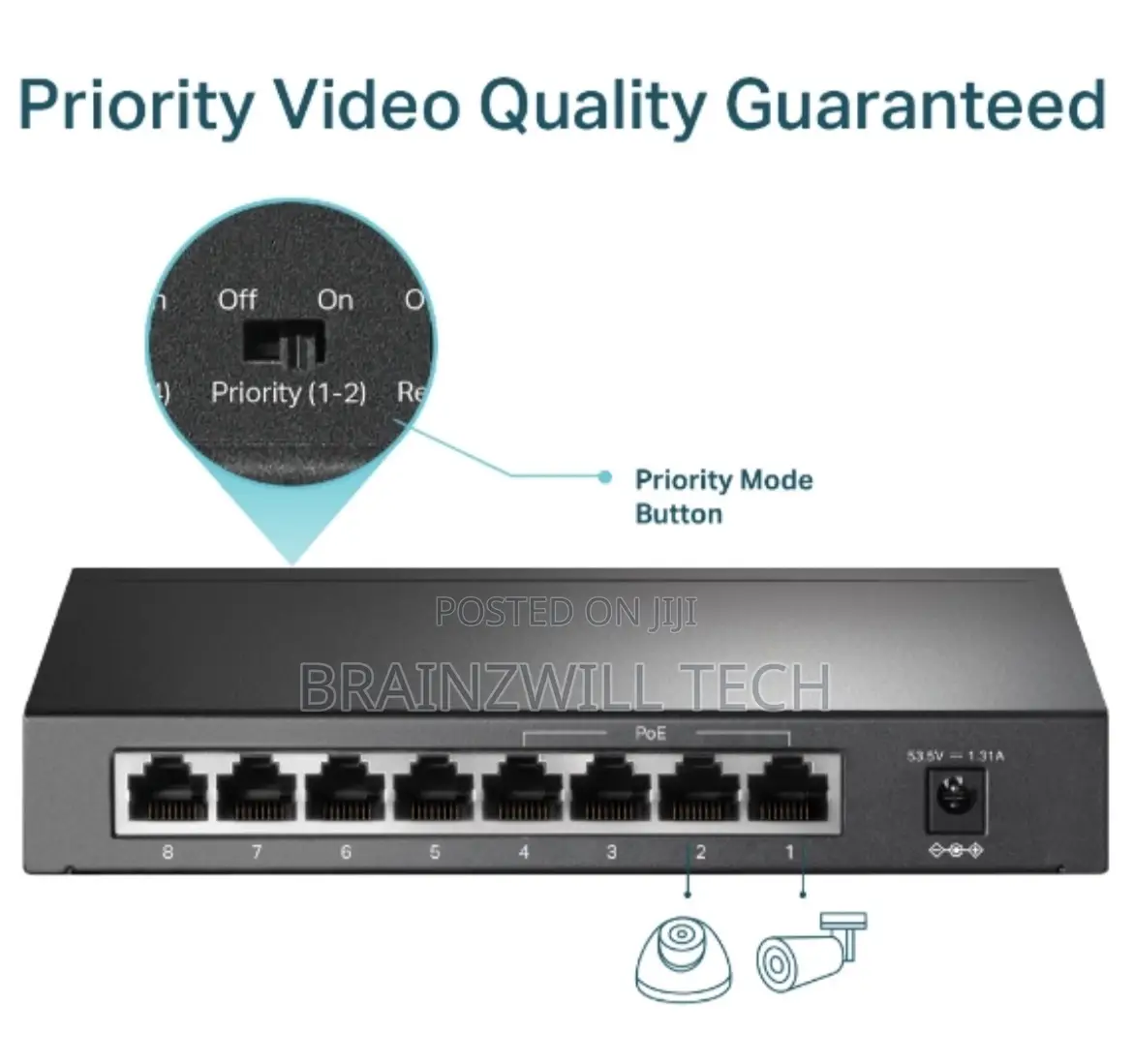 Tp-Link Tl-Sf1008p | 8-Port 10/100mbps Desktop Switch With 4-Port Poe+