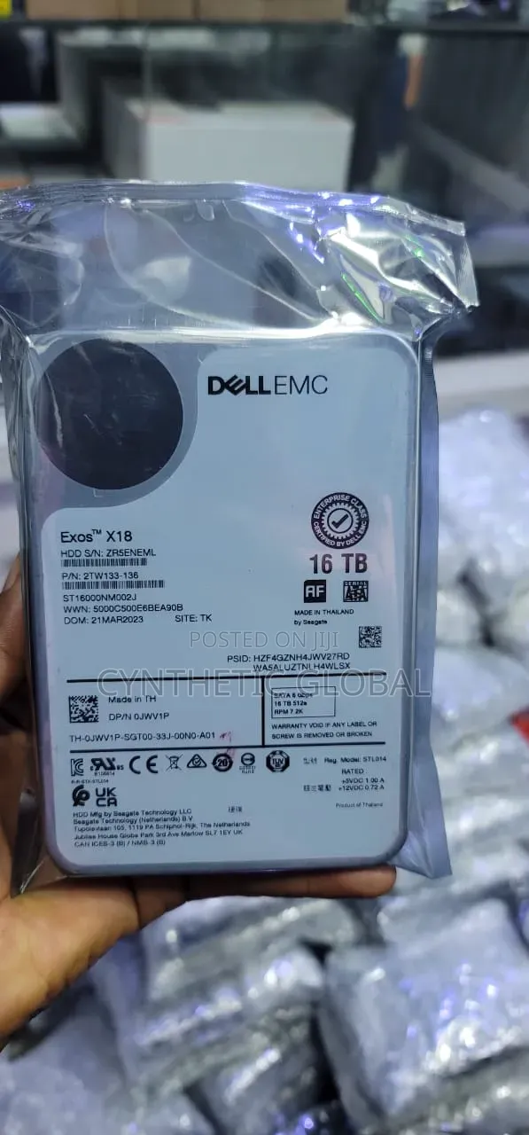 Dell Emc Exos X18 16tb Enterprise Hard Drive (Model:St16000nm002j)