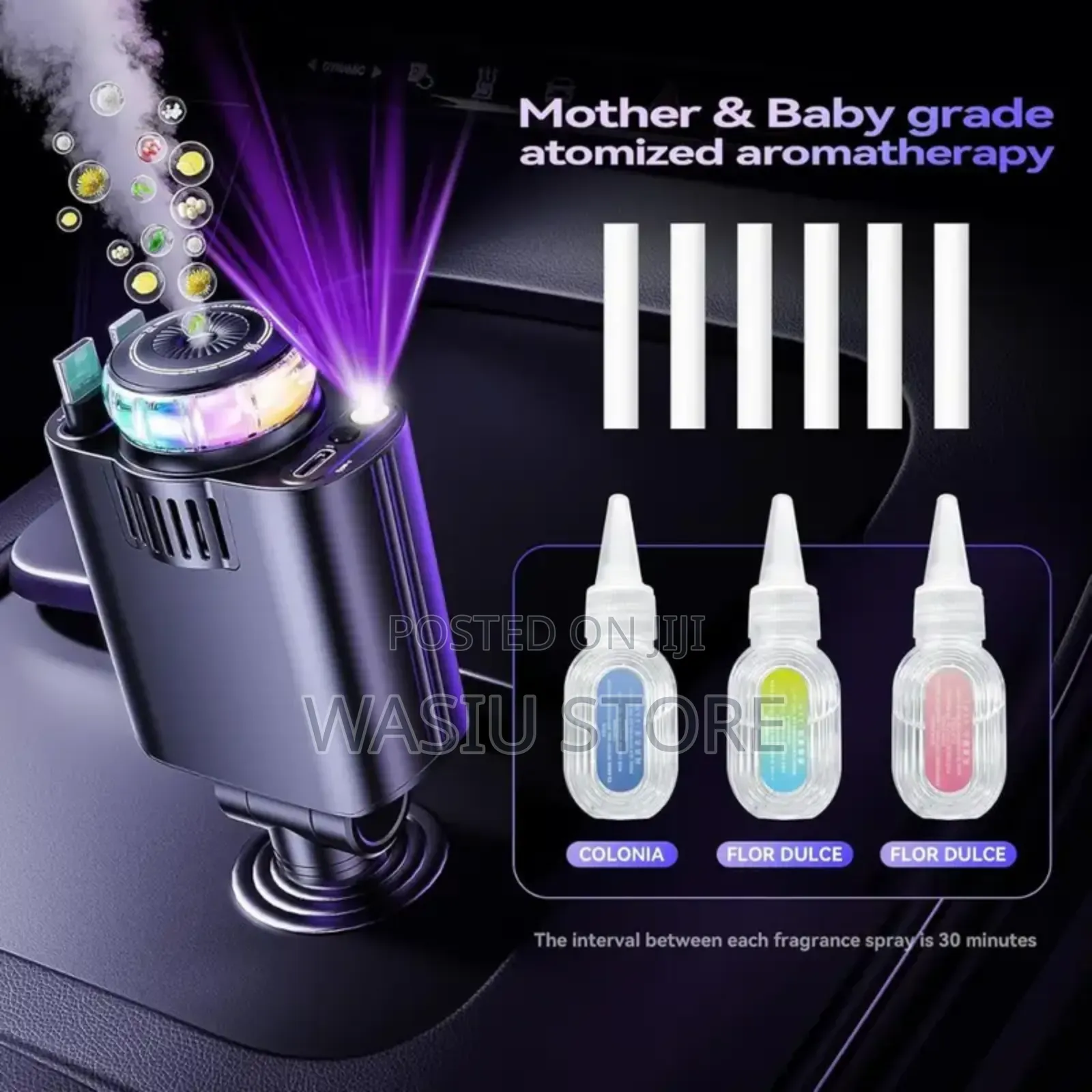 5-in-1 Starlight Car Charger With Ambiance Enhancement and Diffusion