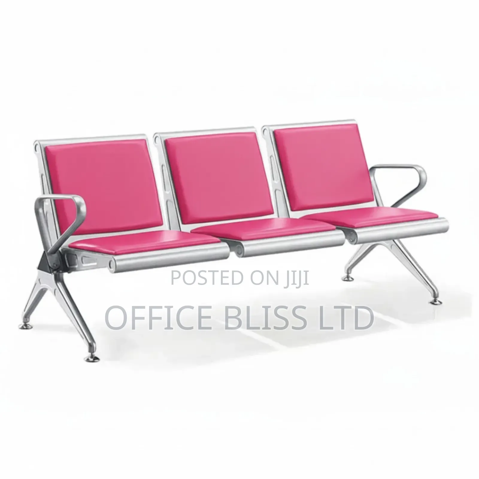 Heavy-Duty Reception Waiting Chair - Pink