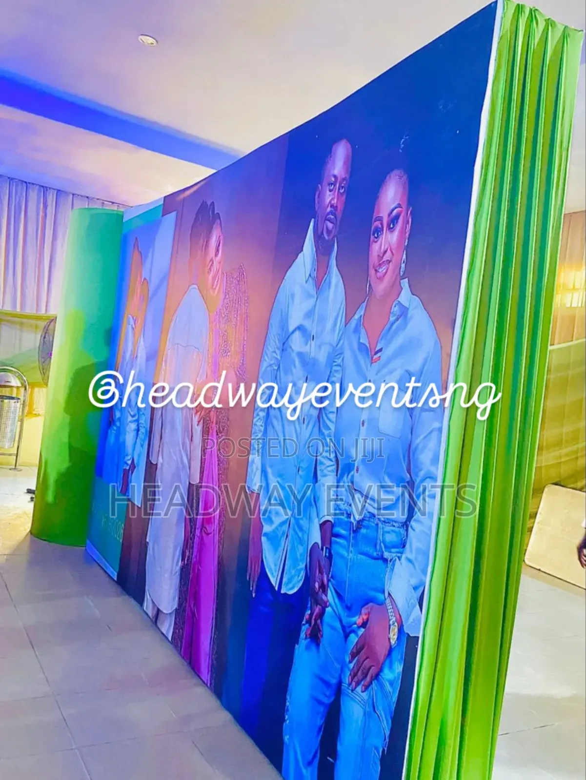 False Wall Stand for a Wedding Reception