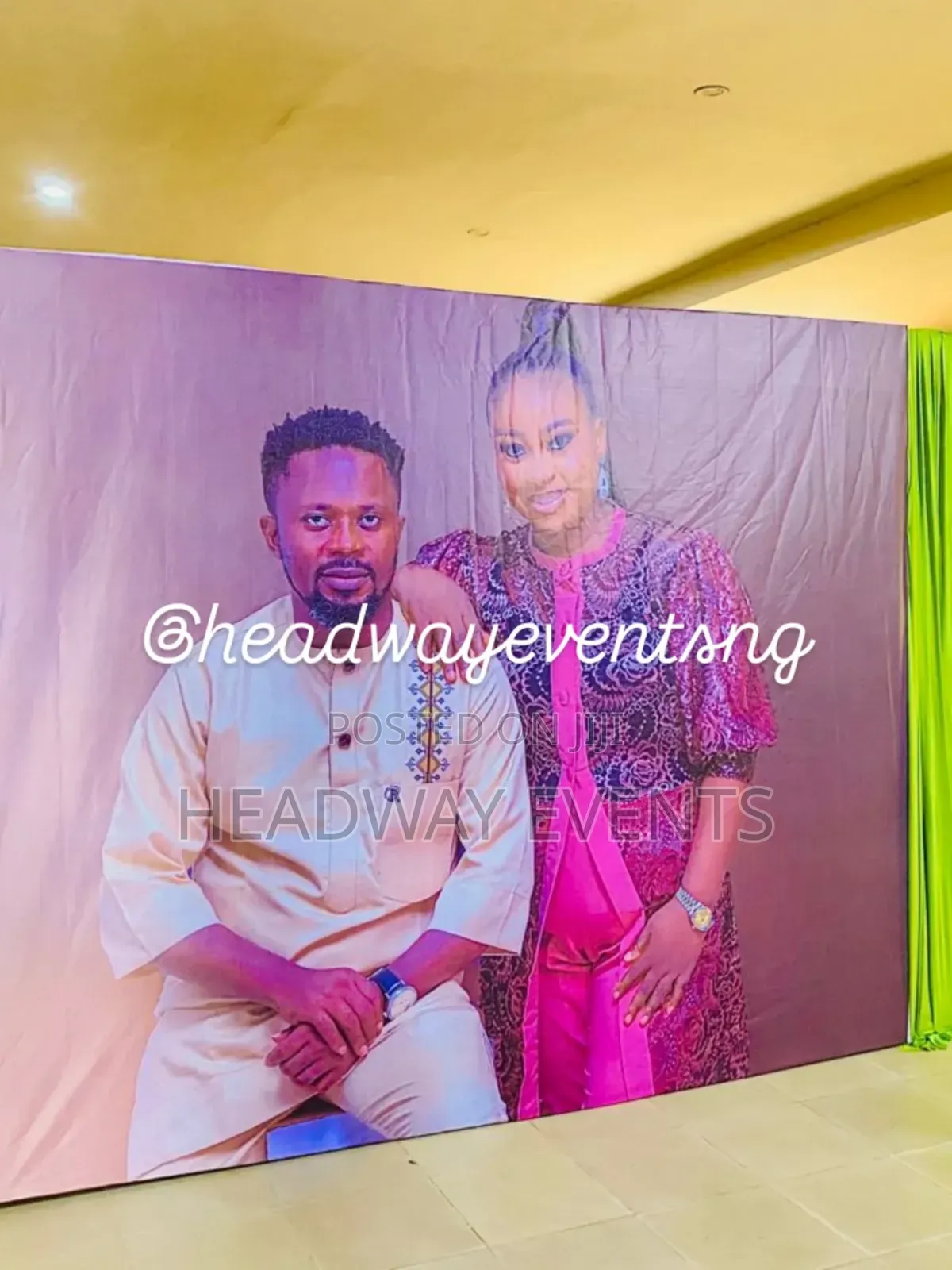 False Wall Stand for a Wedding Reception