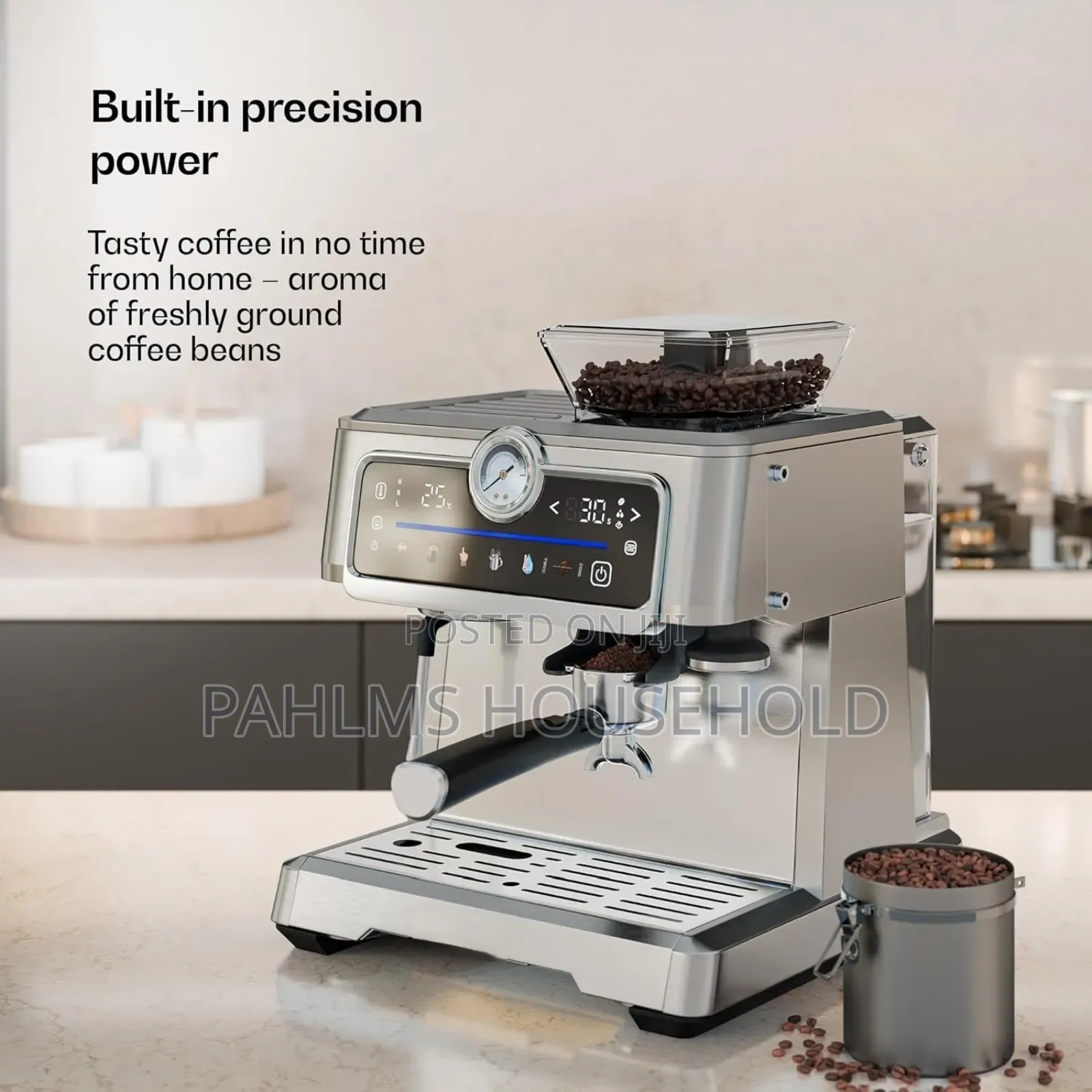 Lexical Commercial Espresso Coffee Machine Wit Built-in Coffee Grinder