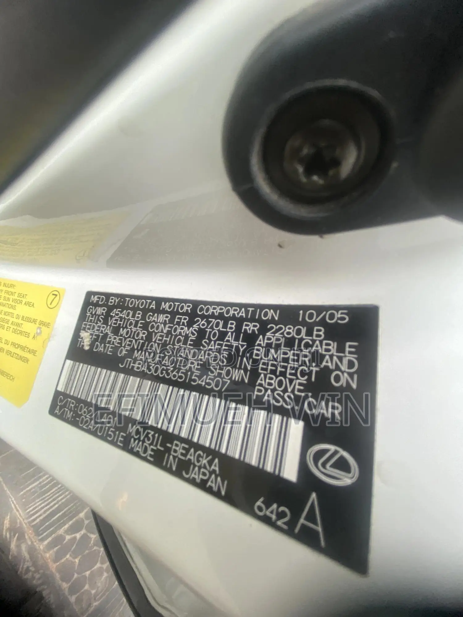Lexus ES 330 2006 White
