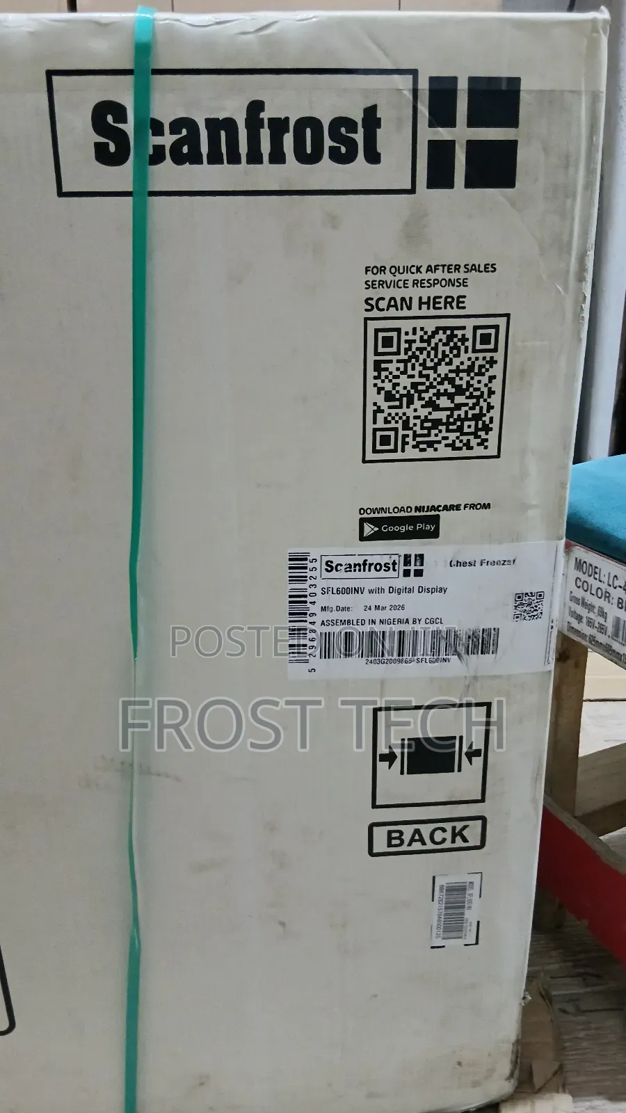 Scanfrost Sfl600inv Inverter Double Door Chest Freezer.