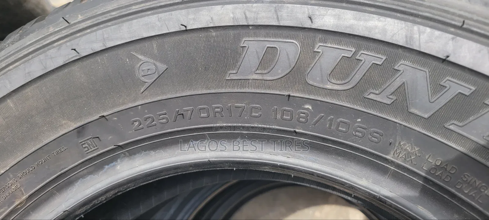Heavy Duty Dunlop 225/70r17c – Commercial Grade (C-Rated)