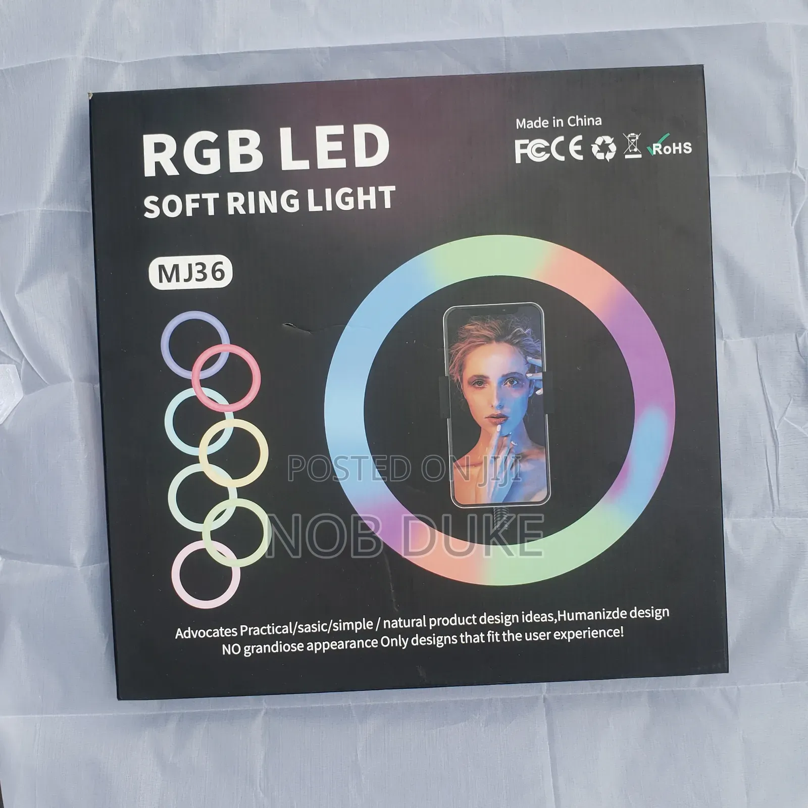 14 Inches RGB Led Soft Ring Light With Phone Holder(Mj36)