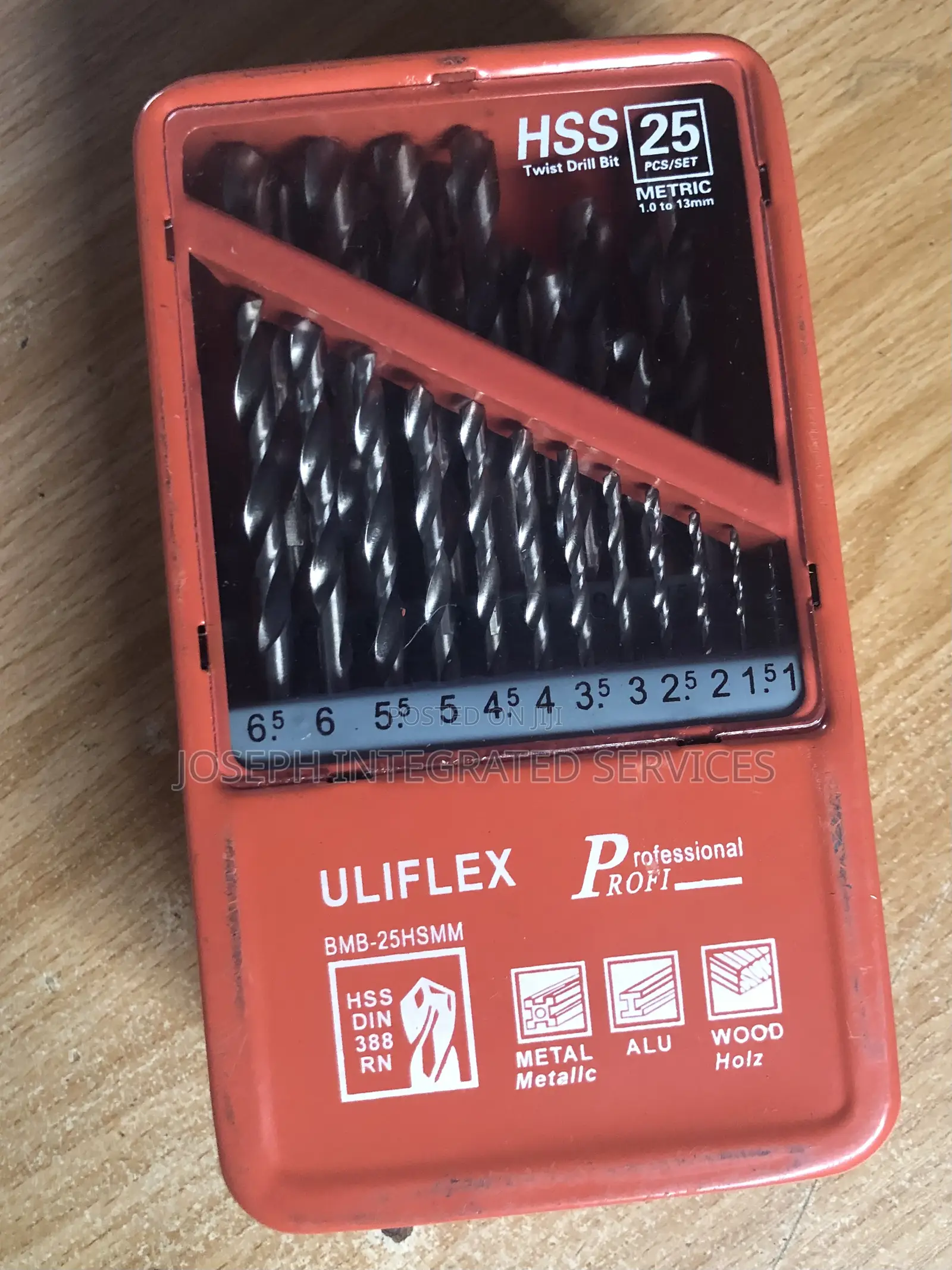 25-Piece HSS (High-Speed Steel) Twist Drill Bit Set
