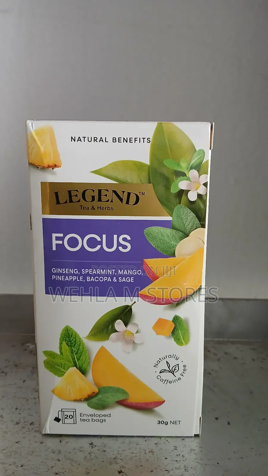 Legend Tea Focus (Ginseng,Spearmint, Mango, Pineapple, Bacopa Sage)