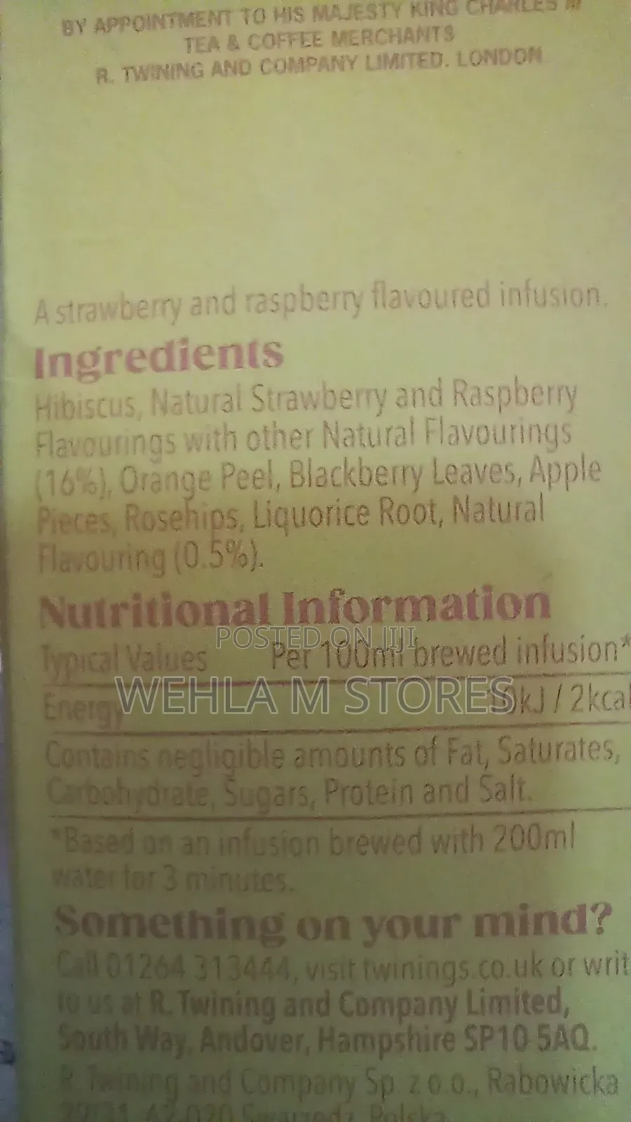 Twinings Strawberry Raspberry Tea