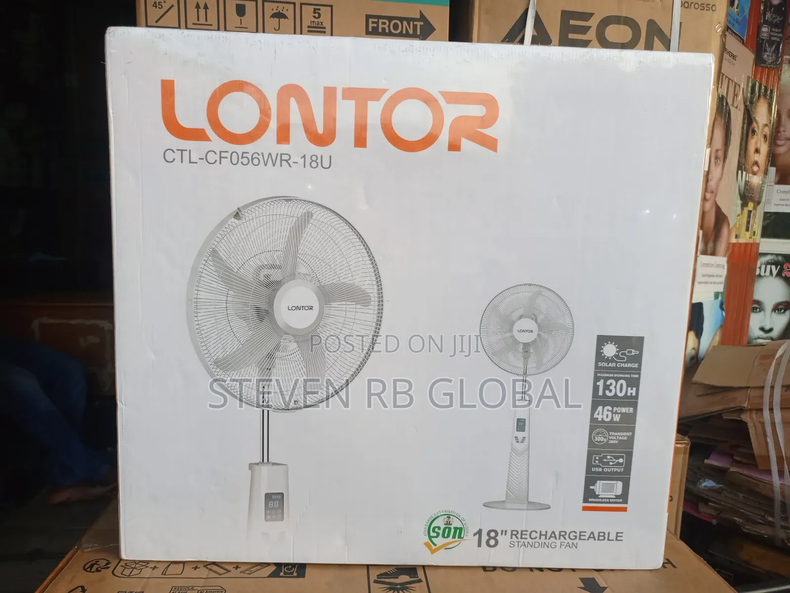 Lontor 18” Rechargeable Standing Fan | CTL-Cf056wr-18 U