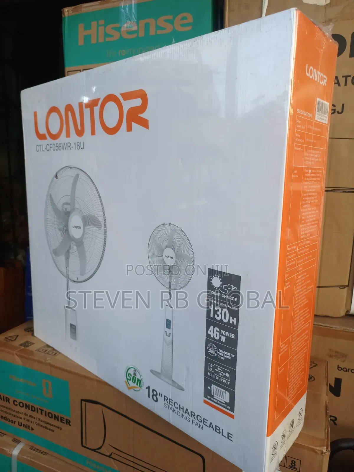 Lontor 18” Rechargeable Standing Fan | CTL-Cf056wr-18 U