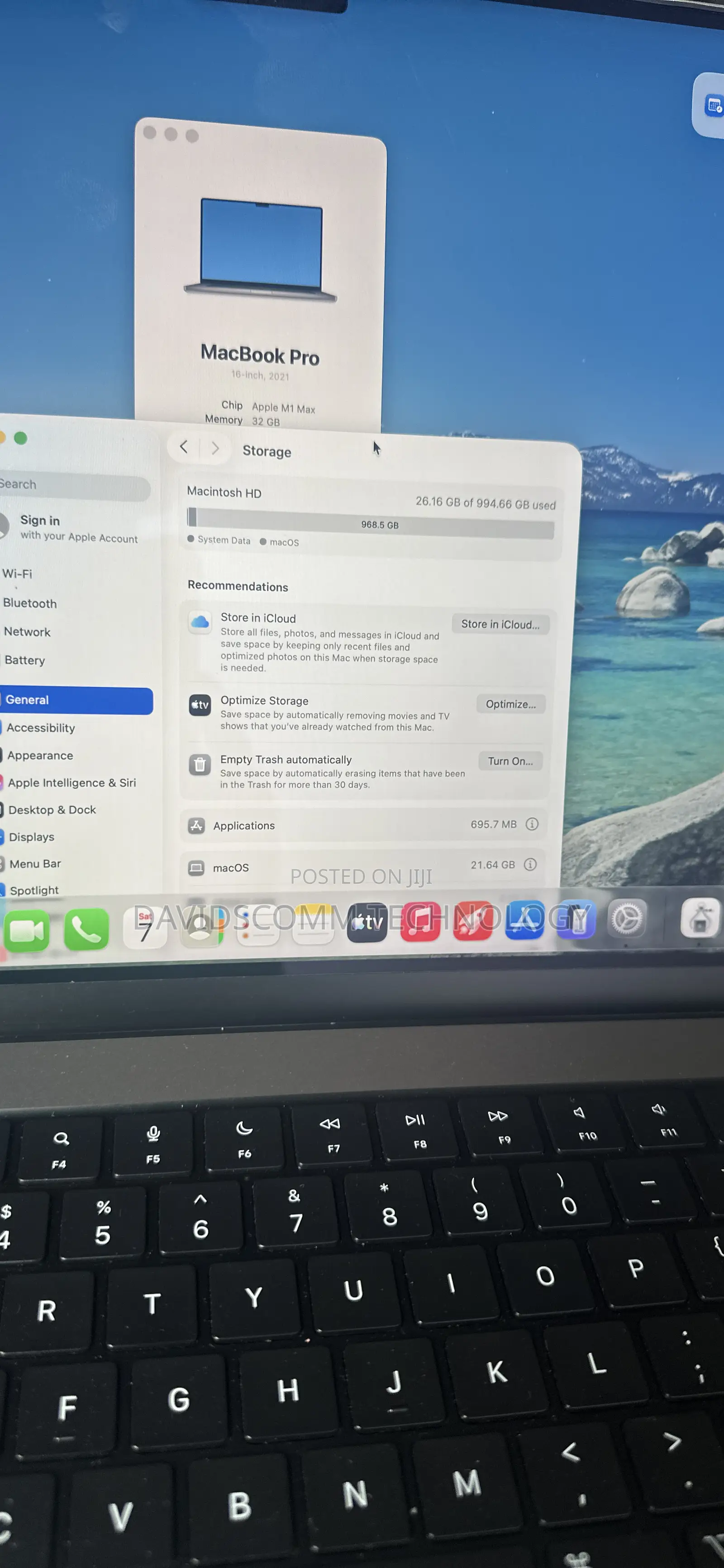 Laptop Apple MacBook Pro 2021 M1 32GB Apple M1 Max SSD 1T