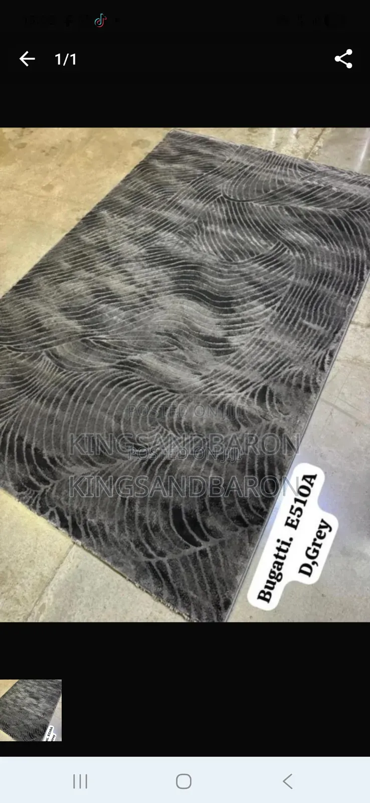 5×7fts/7x10fts Dark Gray Turkey Center Rug