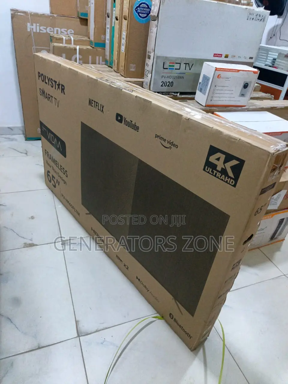 Frameless 65" Polystar Smart Television (Hdmi X3)