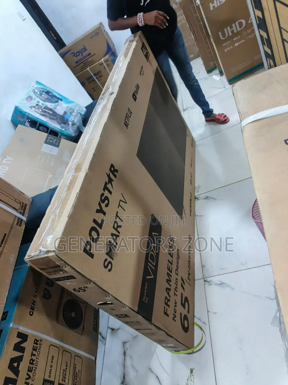 Frameless 65" Polystar Smart Television (Hdmi X3)