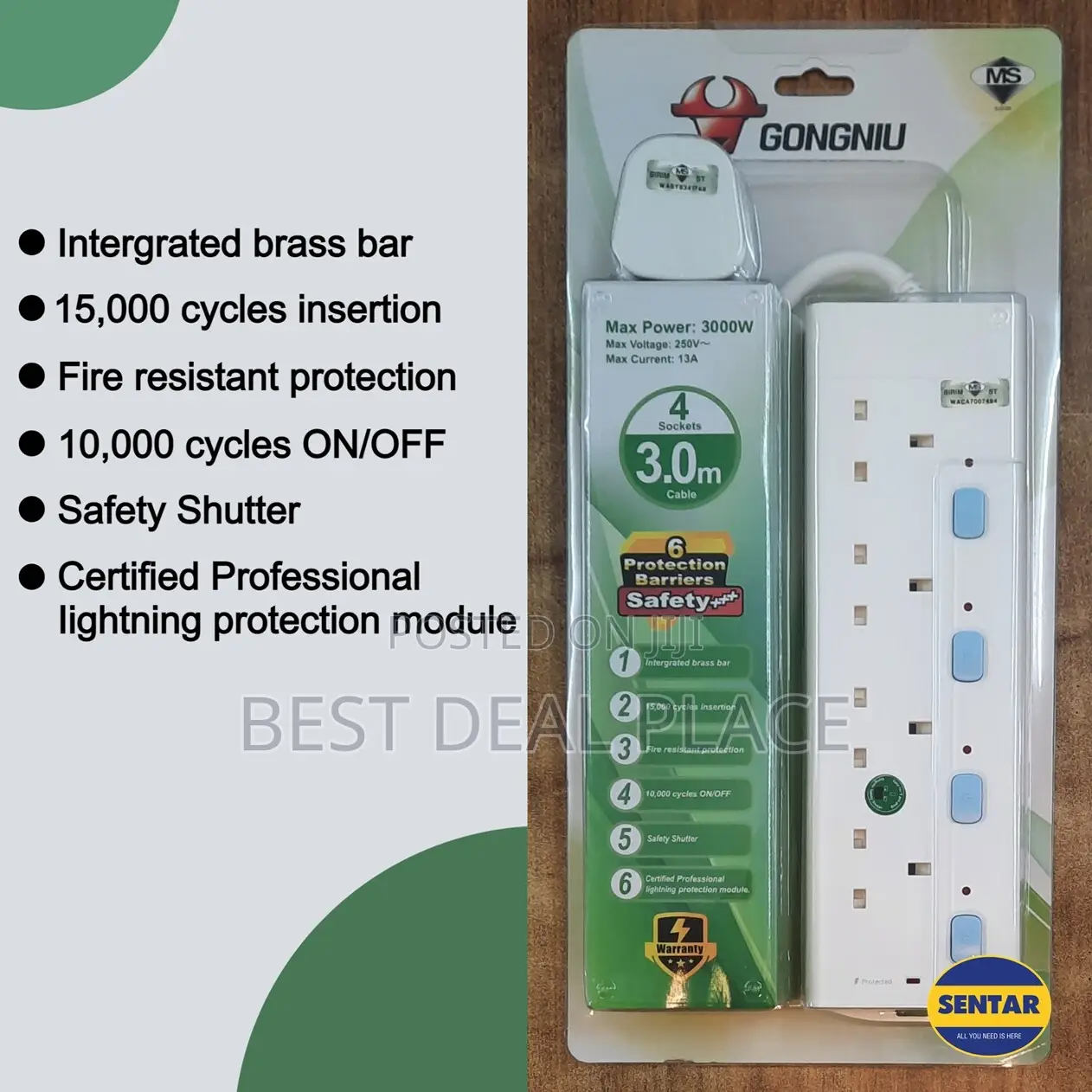Gongniu Extension Plug Socket