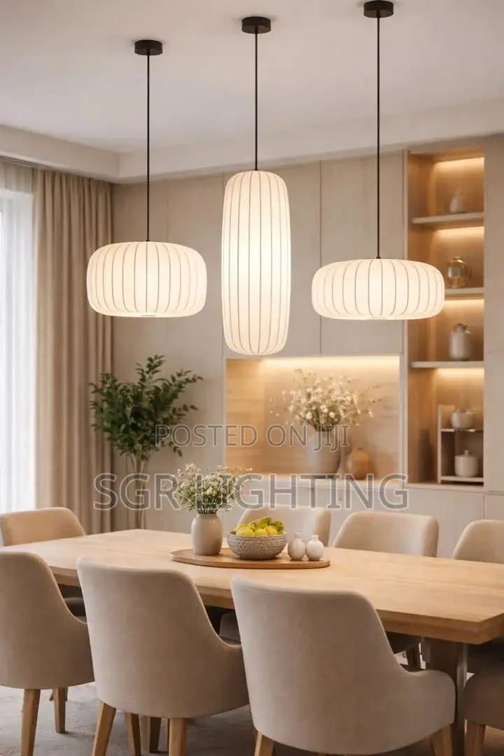 Modern Japanese Wabi Sabi Chandelier Stretch Fabric Pendant Lights