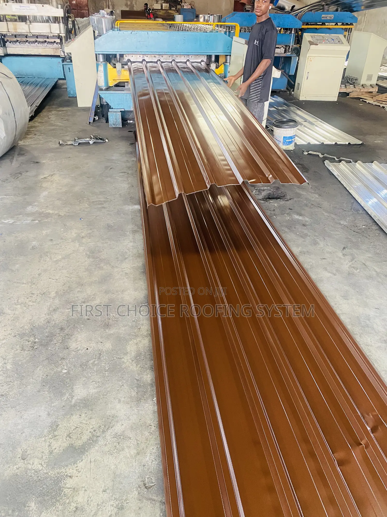 Nut Brown Oven Baked Aluminum Roofing Sheet