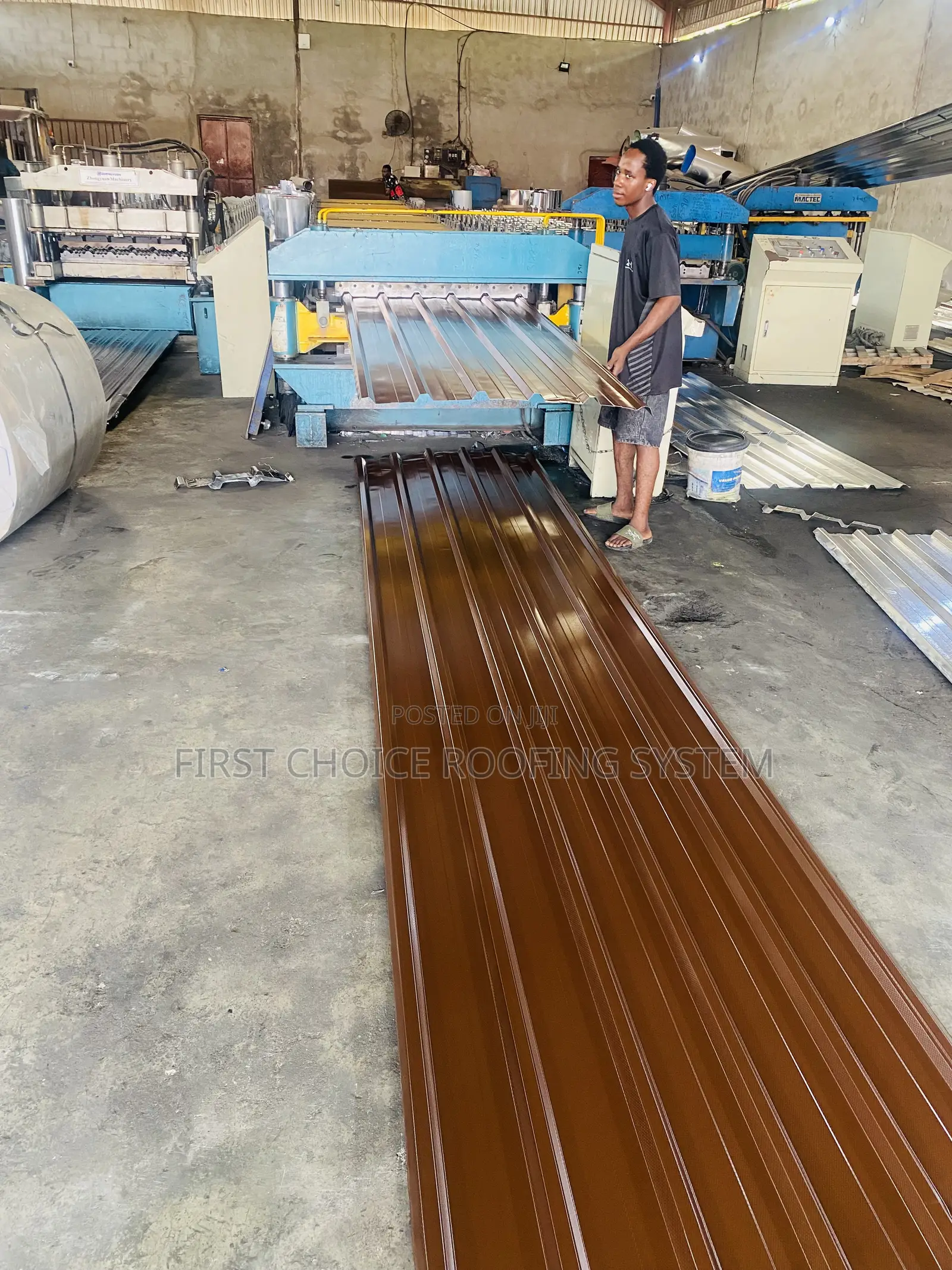 Nut Brown Oven Baked Aluminum Roofing Sheet