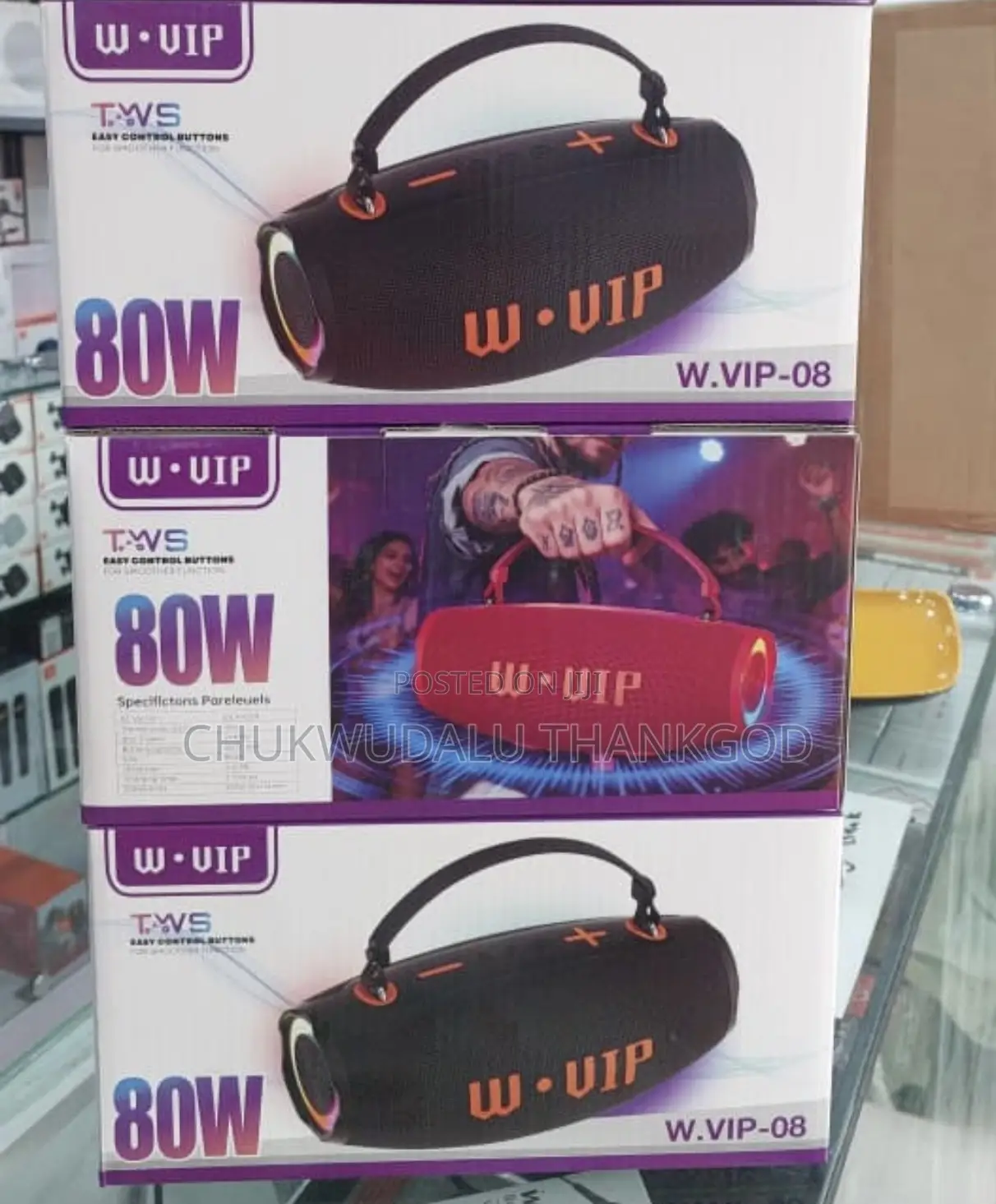 W.Vip 08 80w Big Bass Wireless Bluetooth Speaker