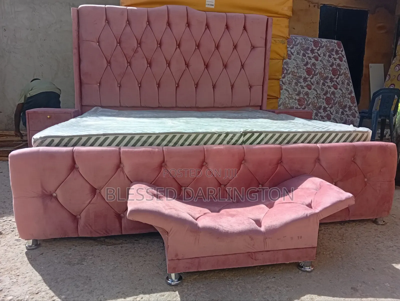 6/6 Bed Frame Baby Pink