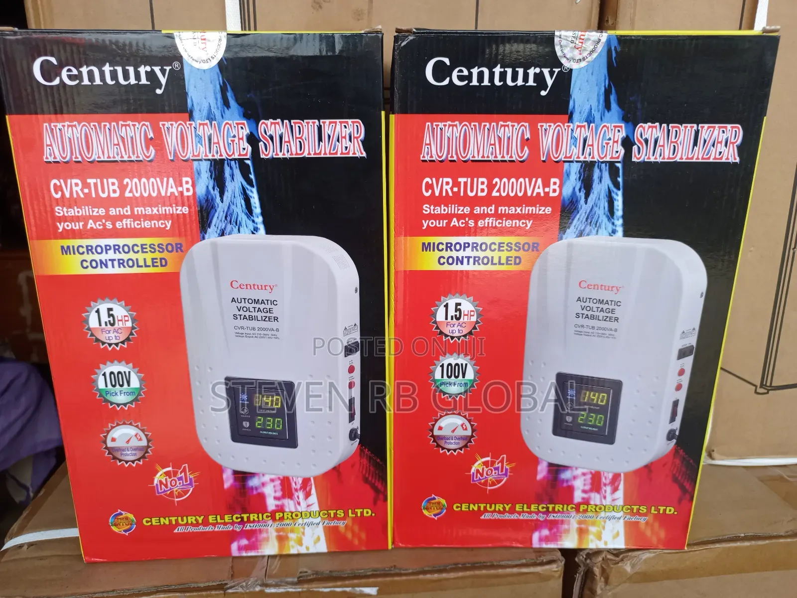 Century 2000w Wall Mounted Automatic Voltage Stabilize Cvrtub 2000va-b