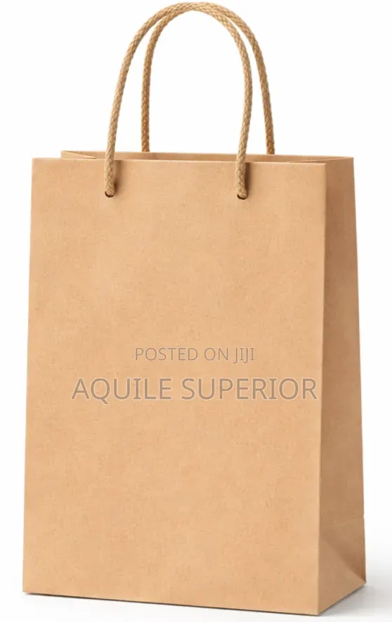 Quality Brown A5 Small Portrait Paper Bag Moq 100pcs Rope Handle
