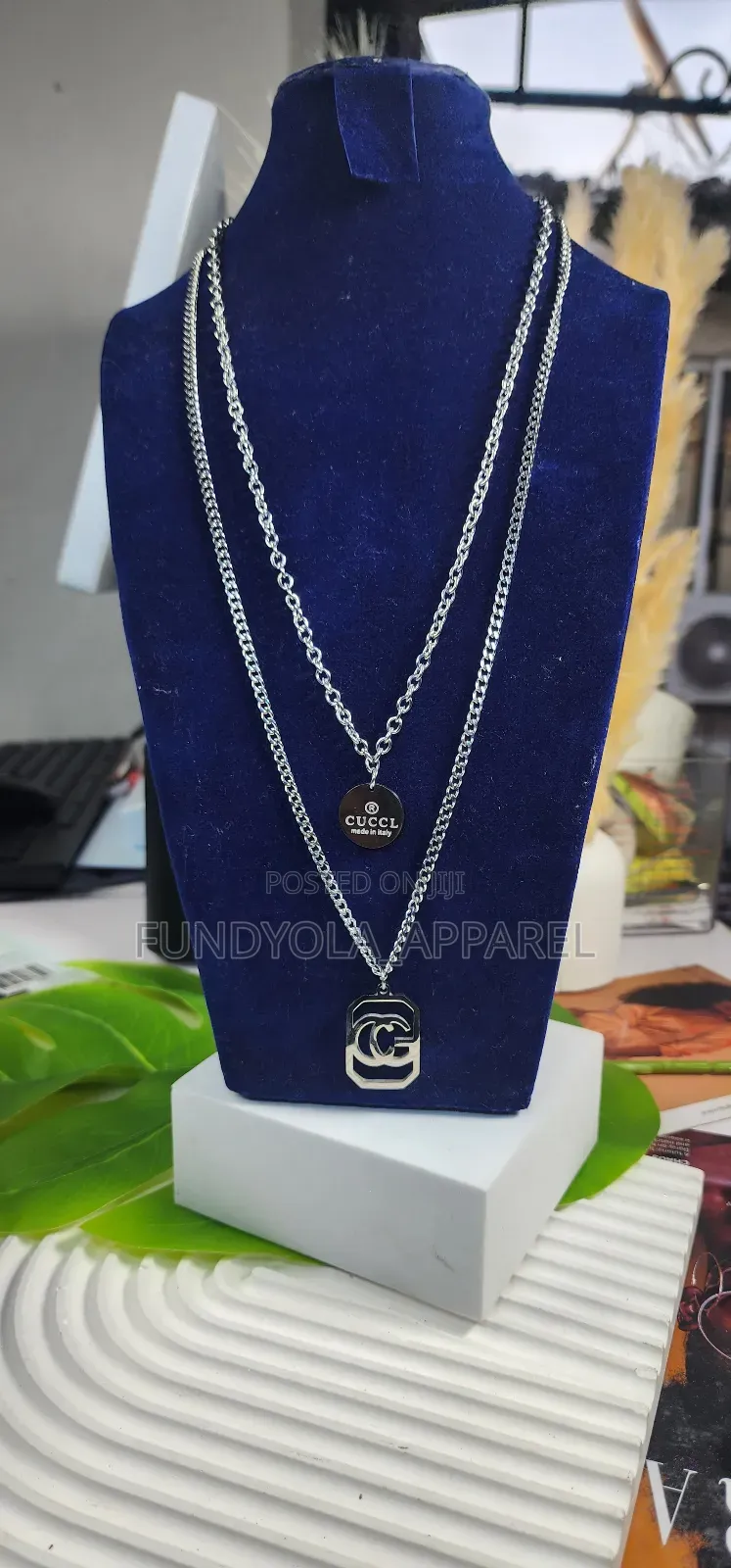 Silver Unisex Layered Necklace