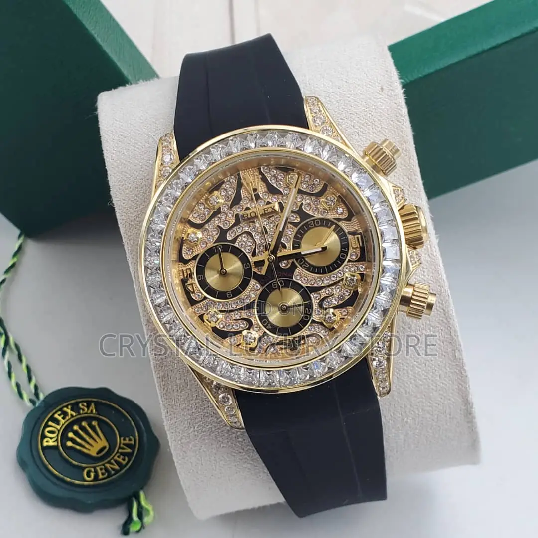 Rolex Quality Luxury Men Iced Face Wristwatch