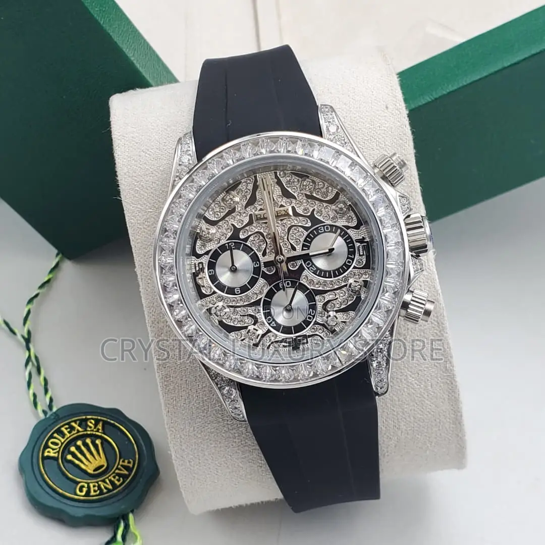 Rolex Quality Luxury Men Iced Face Wristwatch
