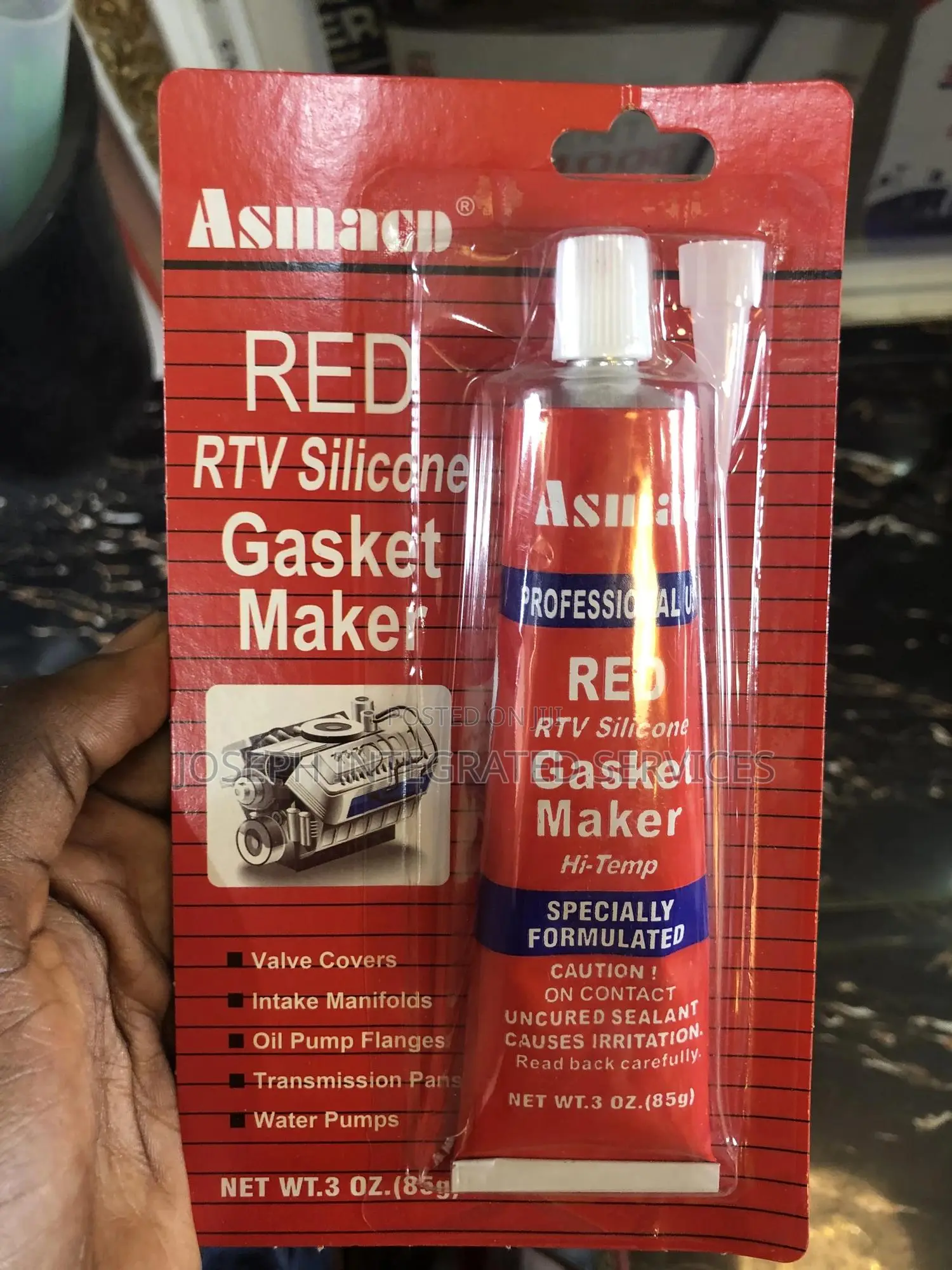 Asmaco High-Temp Red RTV Silicone Gasket Maker