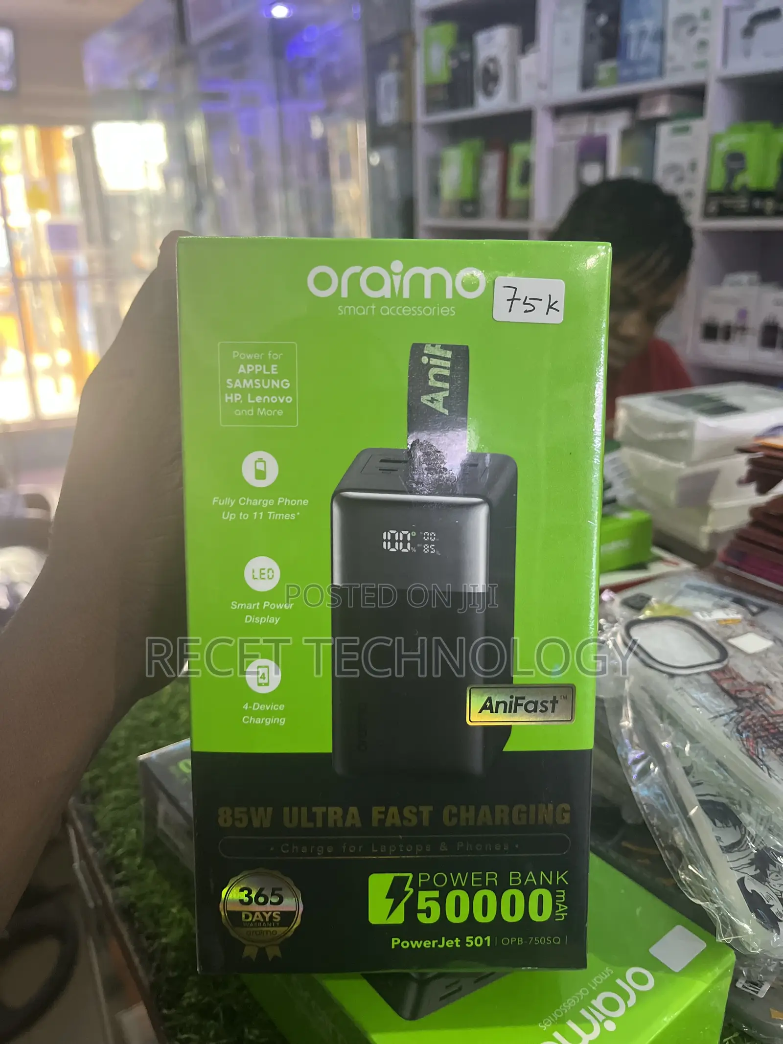 Oraimo Powerjet 501 50000mah 85w Fast Charging Power Banks