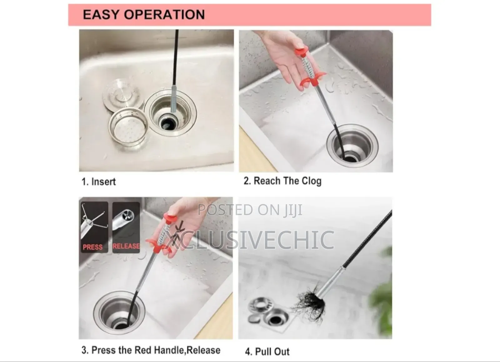 91cm Sink Spring Clogs Remover
