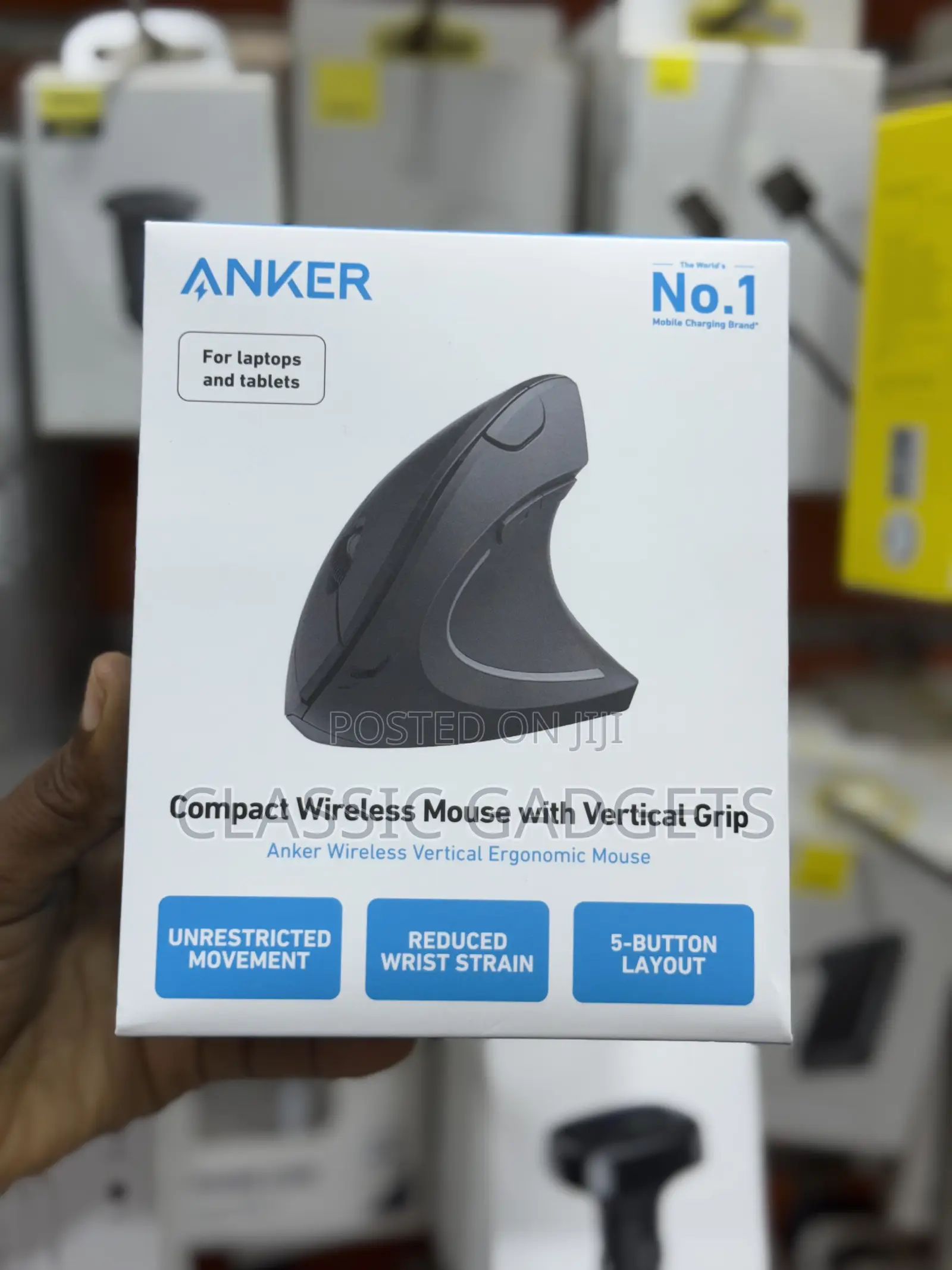 Anker 2.4g Wireless Vertical Ergonomic Optical Mouse