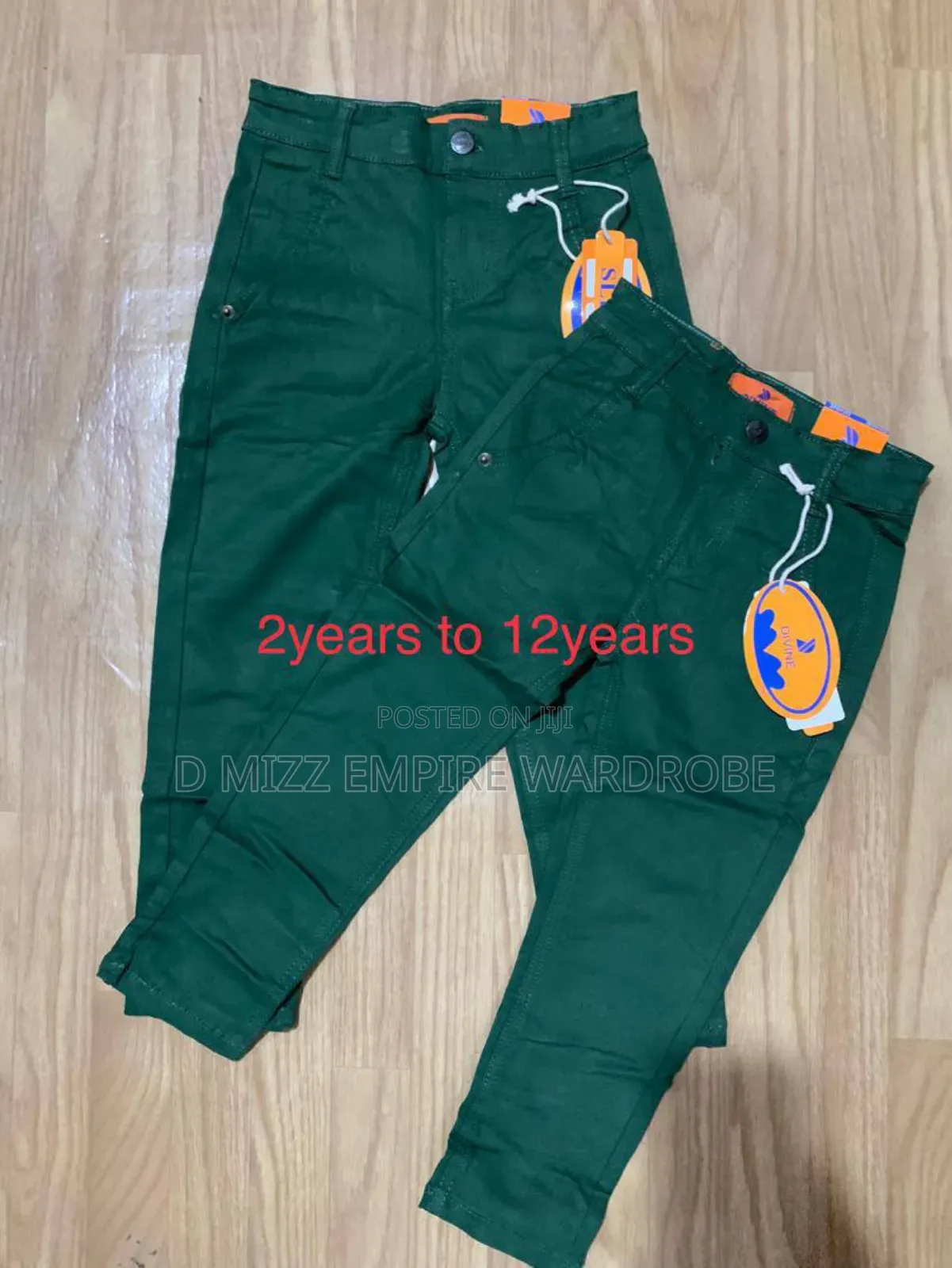 Kiddies Green Chinos Trouser
