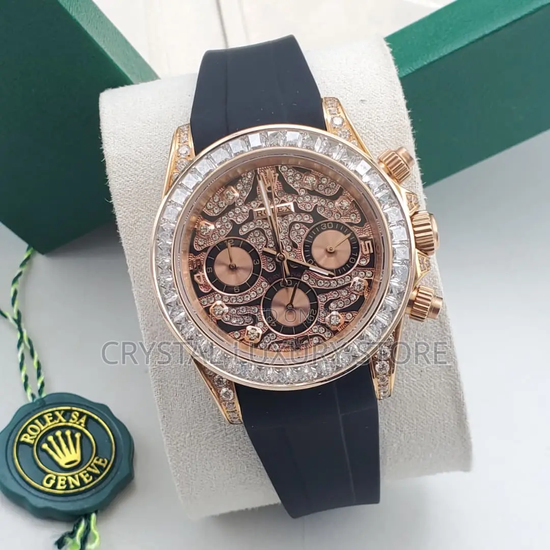Rolex Quality Luxury Men Iced Face Wristwatch