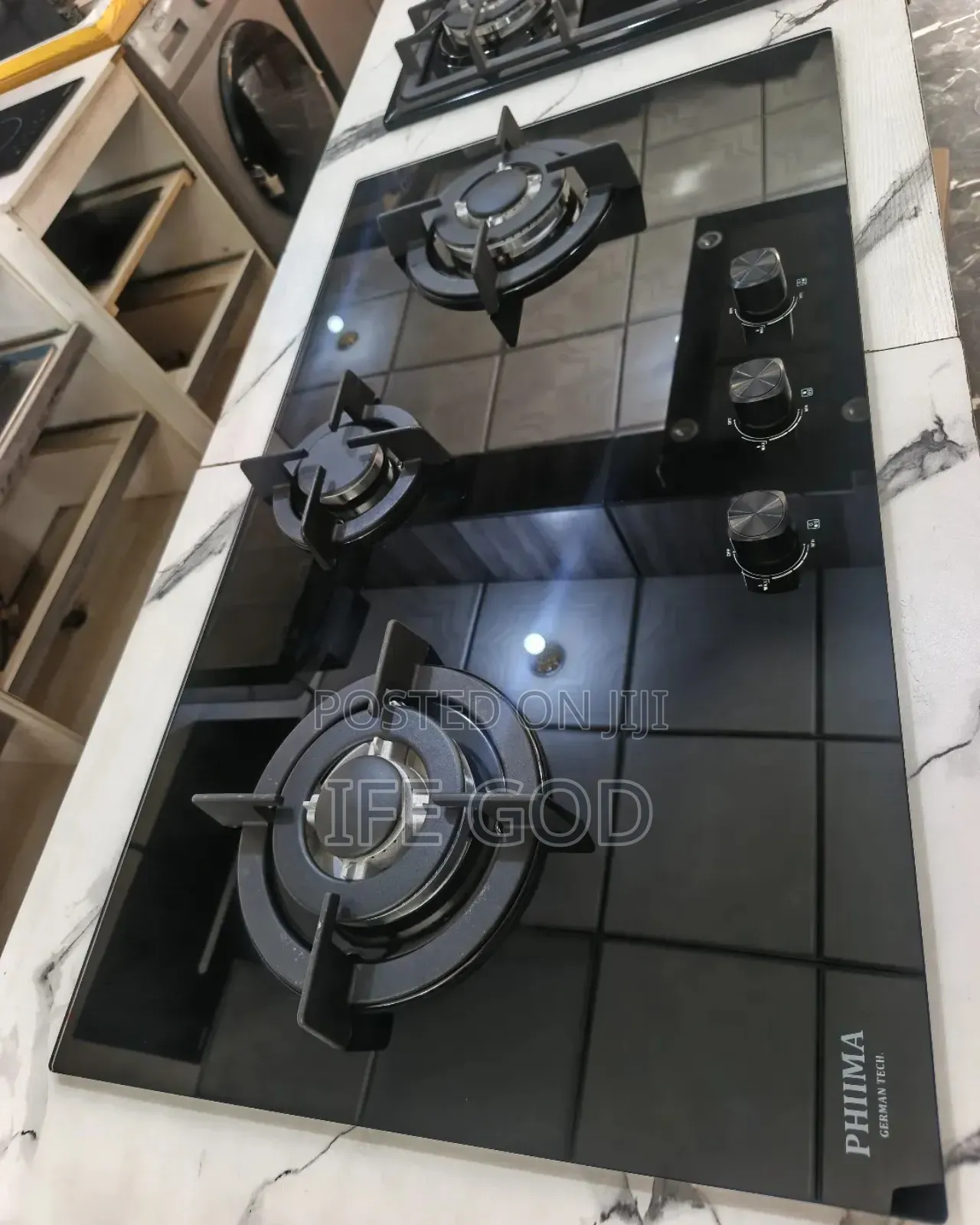 Original Phiima 90cm Built-in 3 Burners Automatic Gas Cooker Hob Etc.
