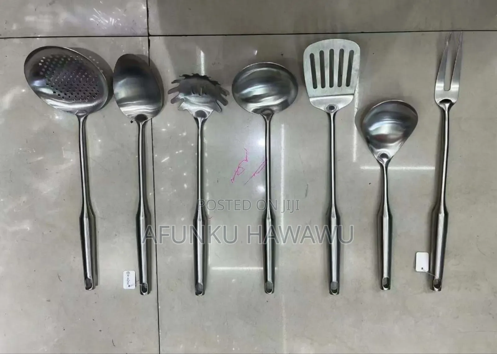 Quality 304 Stainless Steel Silver Single Cooking Spoon