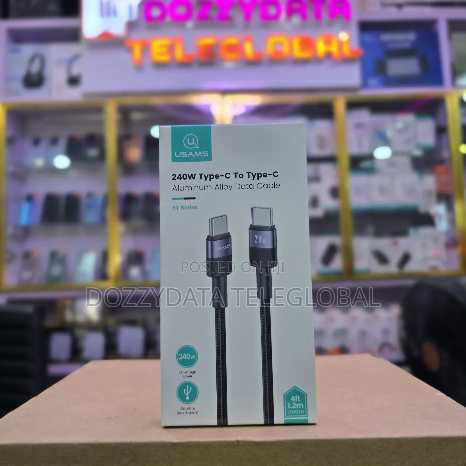 Usams 240w Type-C to Type-C Aluminum Alloy Data Cable (Sy Series)