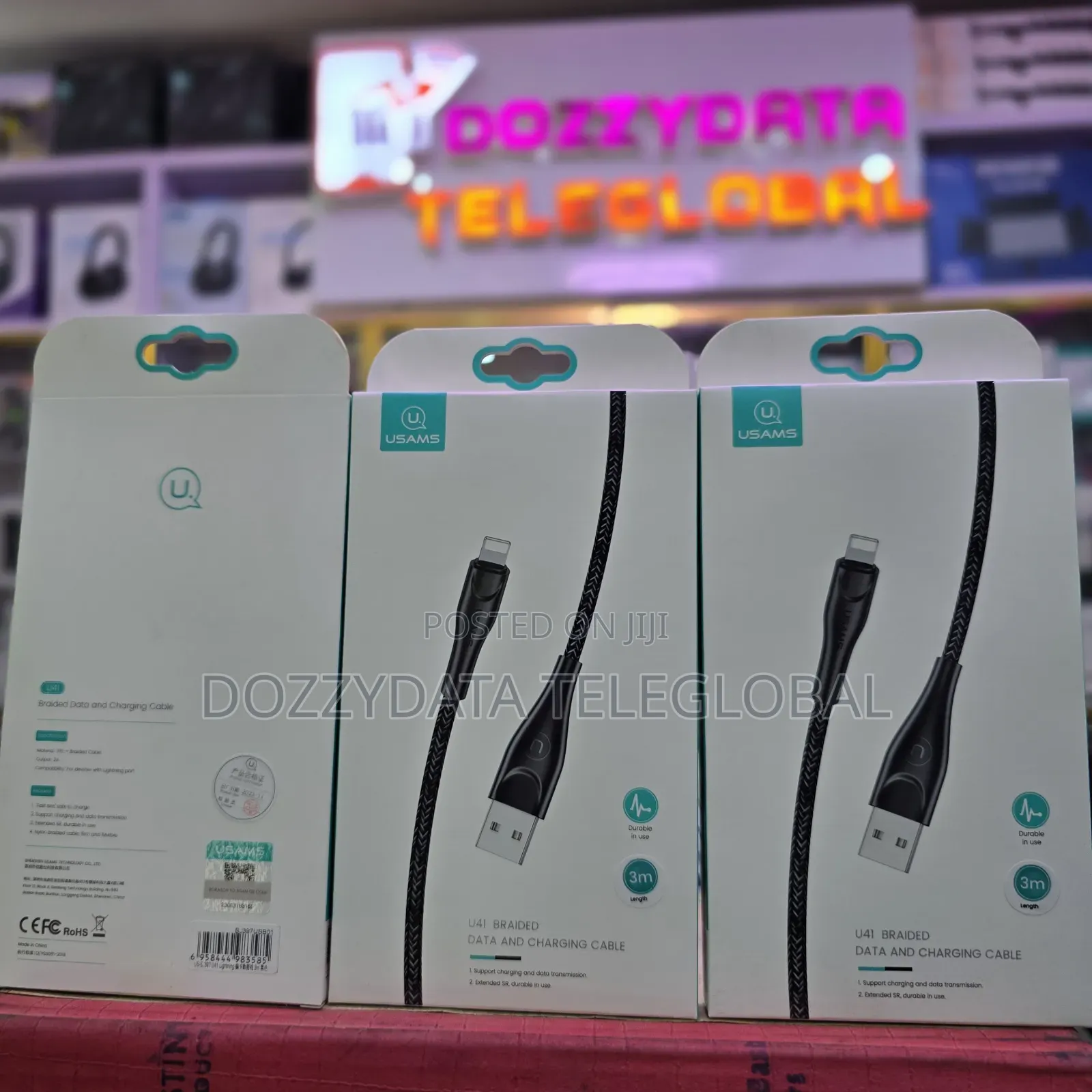 Usams U41 Braided Data and Charging Cable 3 Meter Length