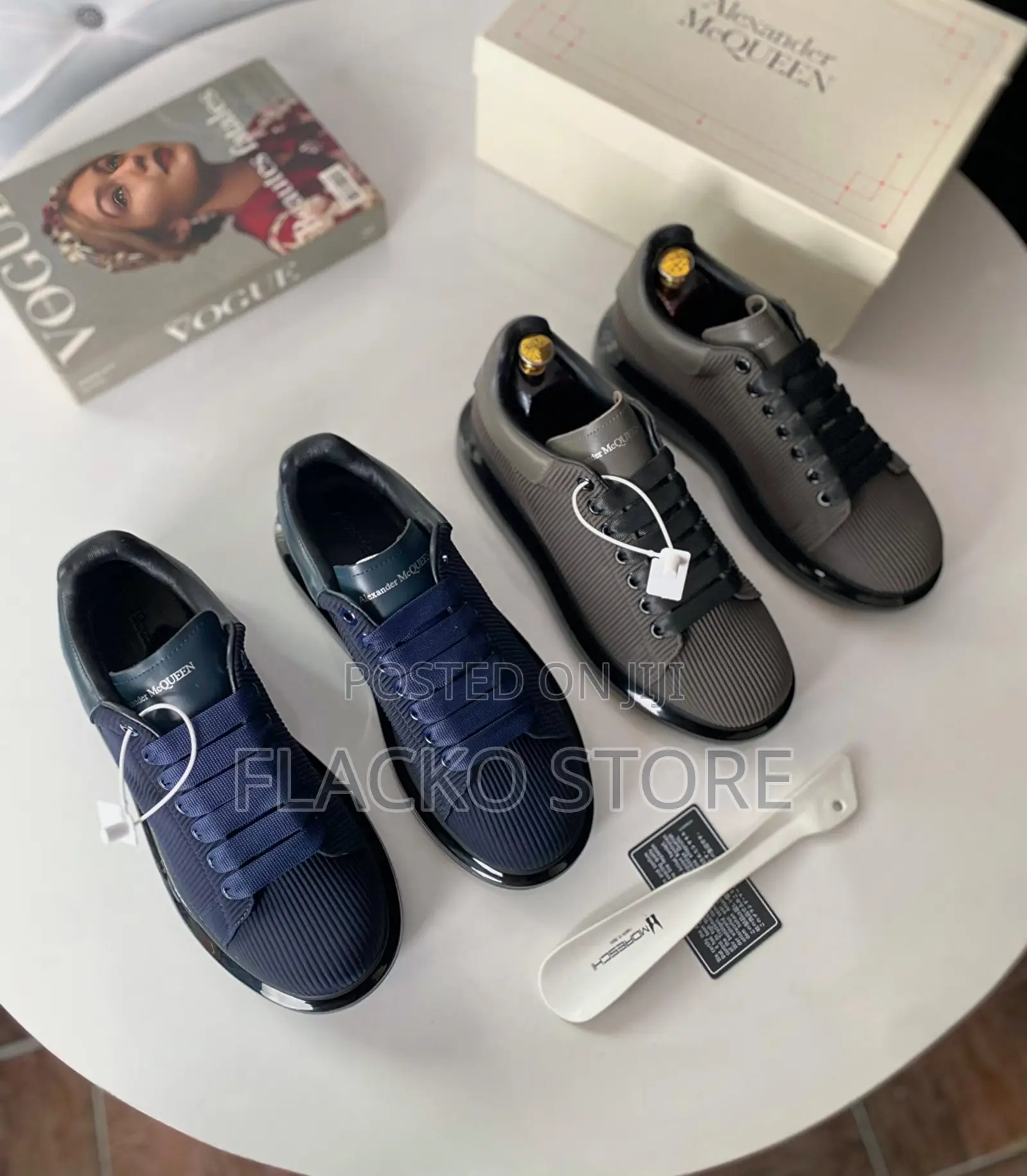 Original Alexander McQueen Luxury Fabric Leather Sneakers