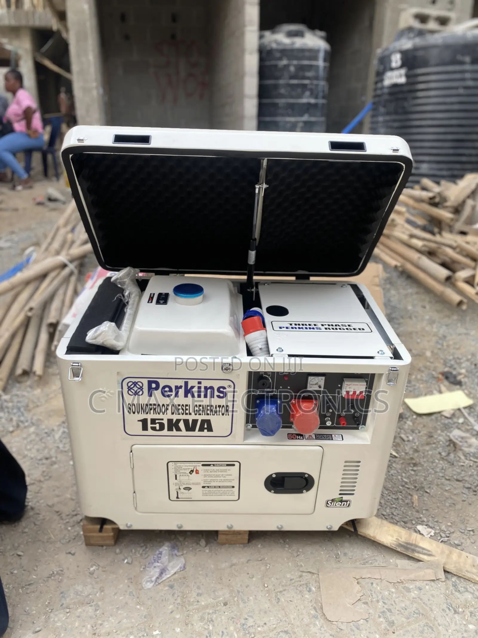 Perkins 15kva Diesel Generator 100% Copper Coil With a 1 Year Warranty